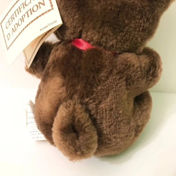 Vtg Russ Amram Adoption Bear 5 Inch Tall Stuffed Animal Plush Korea - Picture 9 of 15